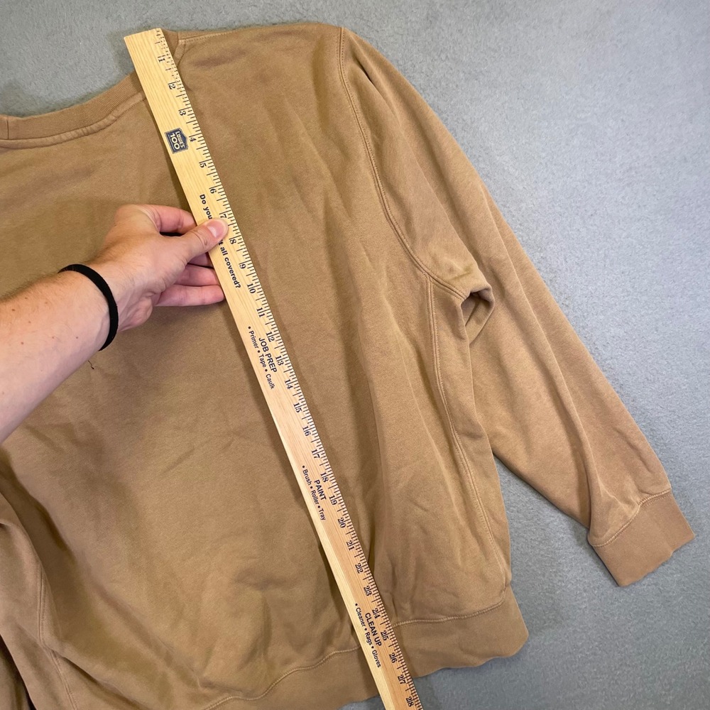 Nike Sweatshirt Mens Large Tan Embroidered Logo‎ Crewneck BV2662-258 - Picture 4 of 9